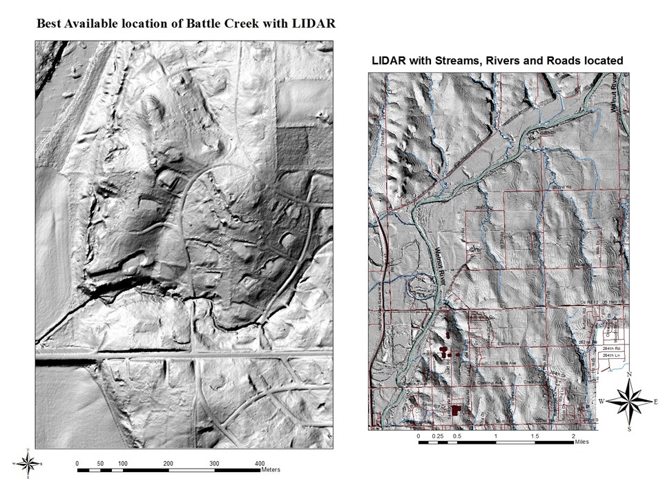 Lidar images of the areas around Battle Creek